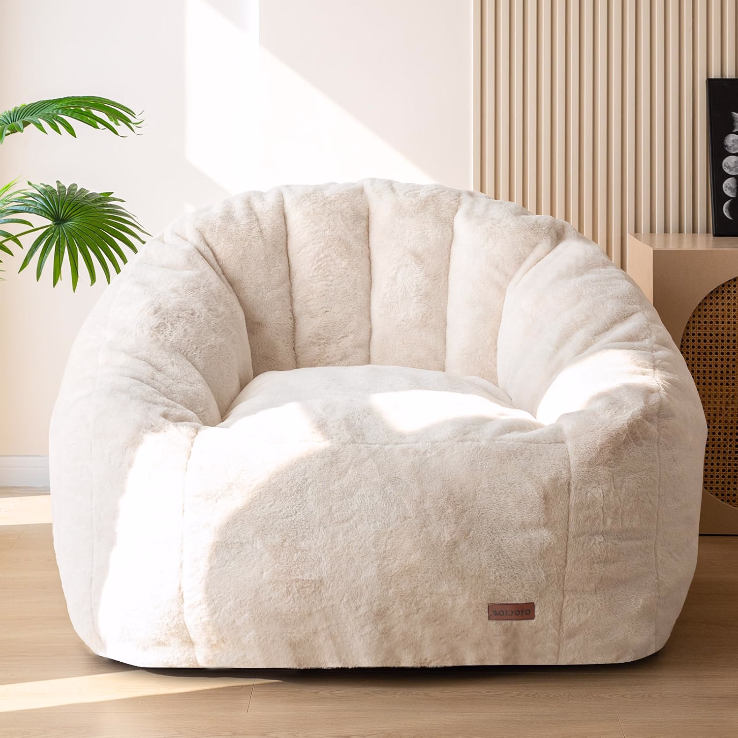 Giant Bean Bag Chair for Adults, Oversized Shell Shape Bean Bag - Image 7