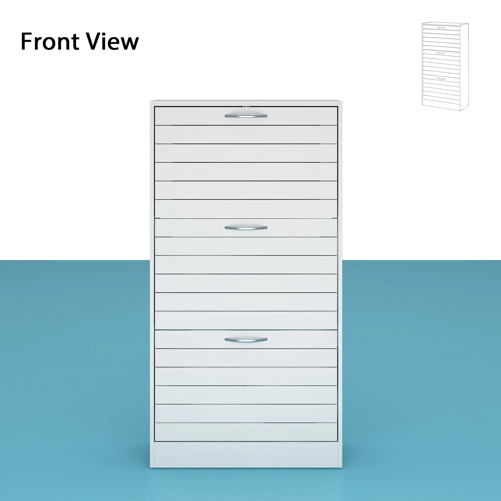 Modern Shoe Storage Cabinet for Entryway and Hallway, Space-Saving Shoe Organizer - Image 37