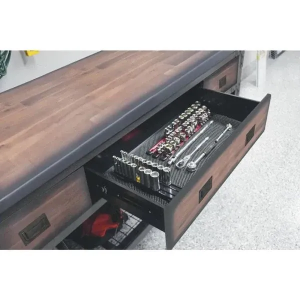 Building Products 72 in. 3-Drawers Rolling Industrial Workbench and Wood Top Configuration B - Image 5