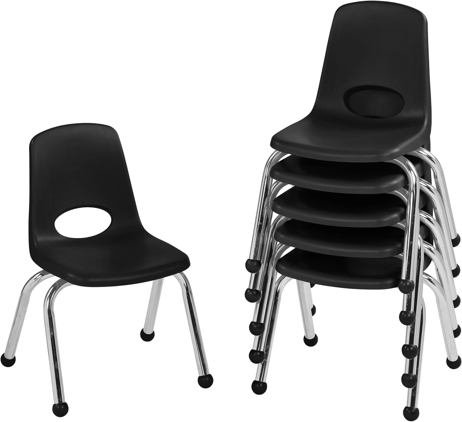 10" School Stack Chair with Swivel Glides, Purple, 6-Pack - Image 16