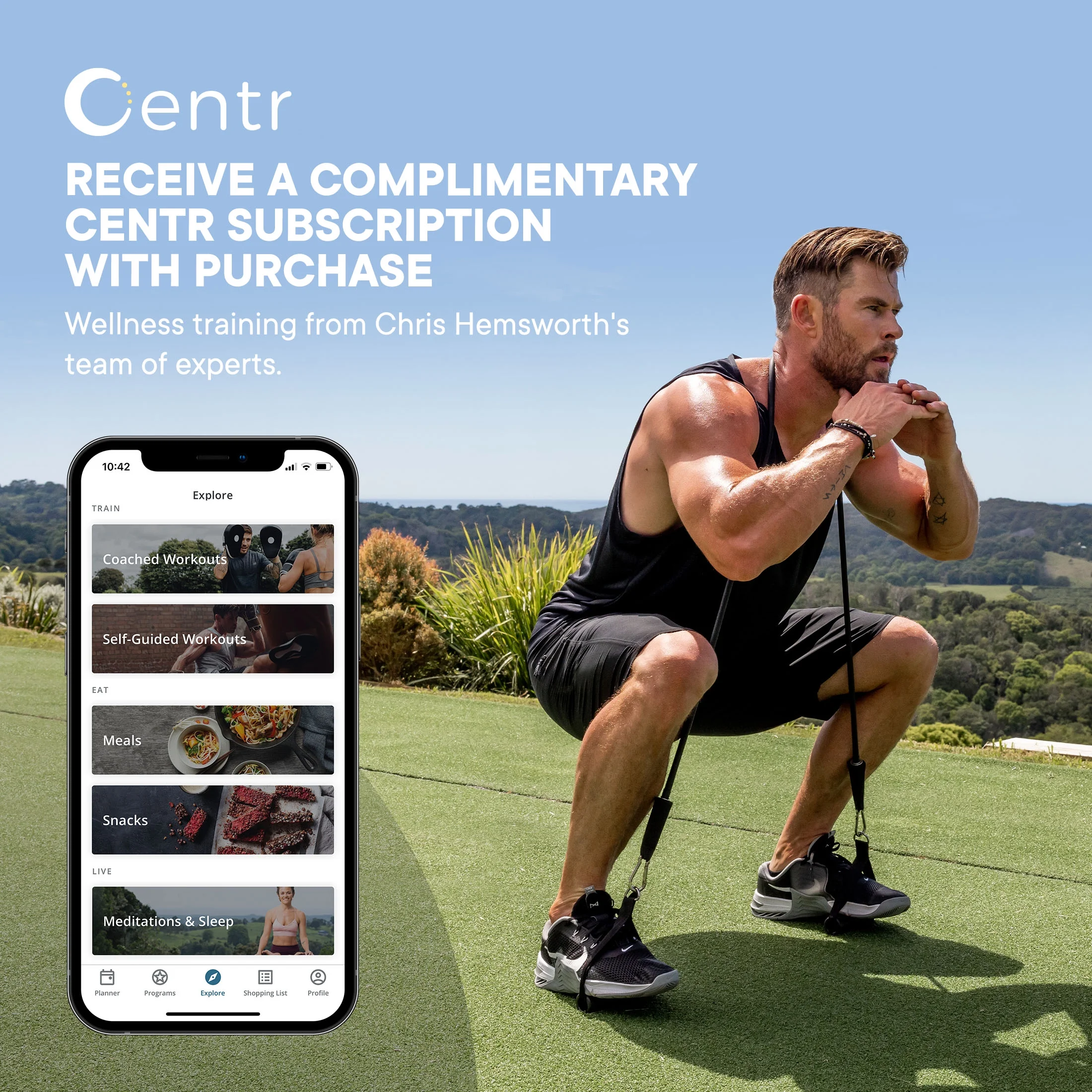 Centr by Chris Hemsworth Fitness Essentials Kit Home Workout Equipment + 3-Month Centr Subscription - Image 4