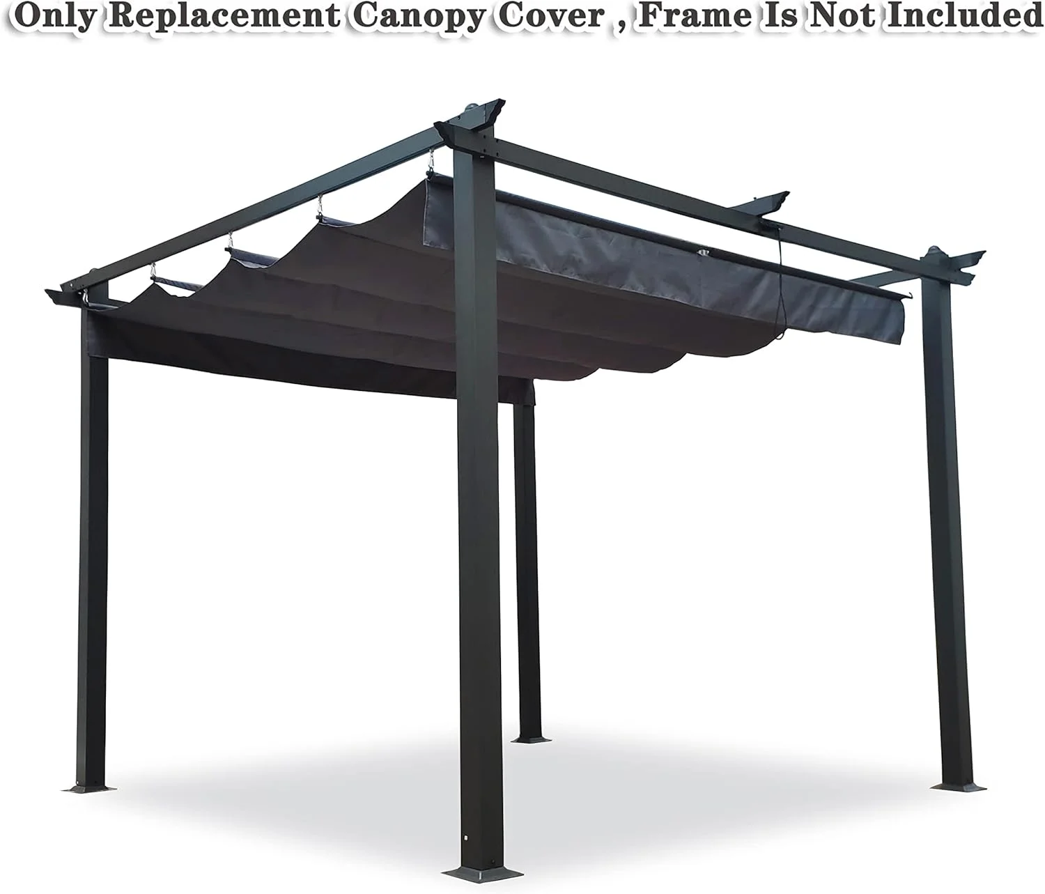 Outdoor Patio Pergola Replacement Canopy Top Cover Gazebo Replacement Shade Cover (Gray-for 13x10 Ft Pergola Frame) - Image 10