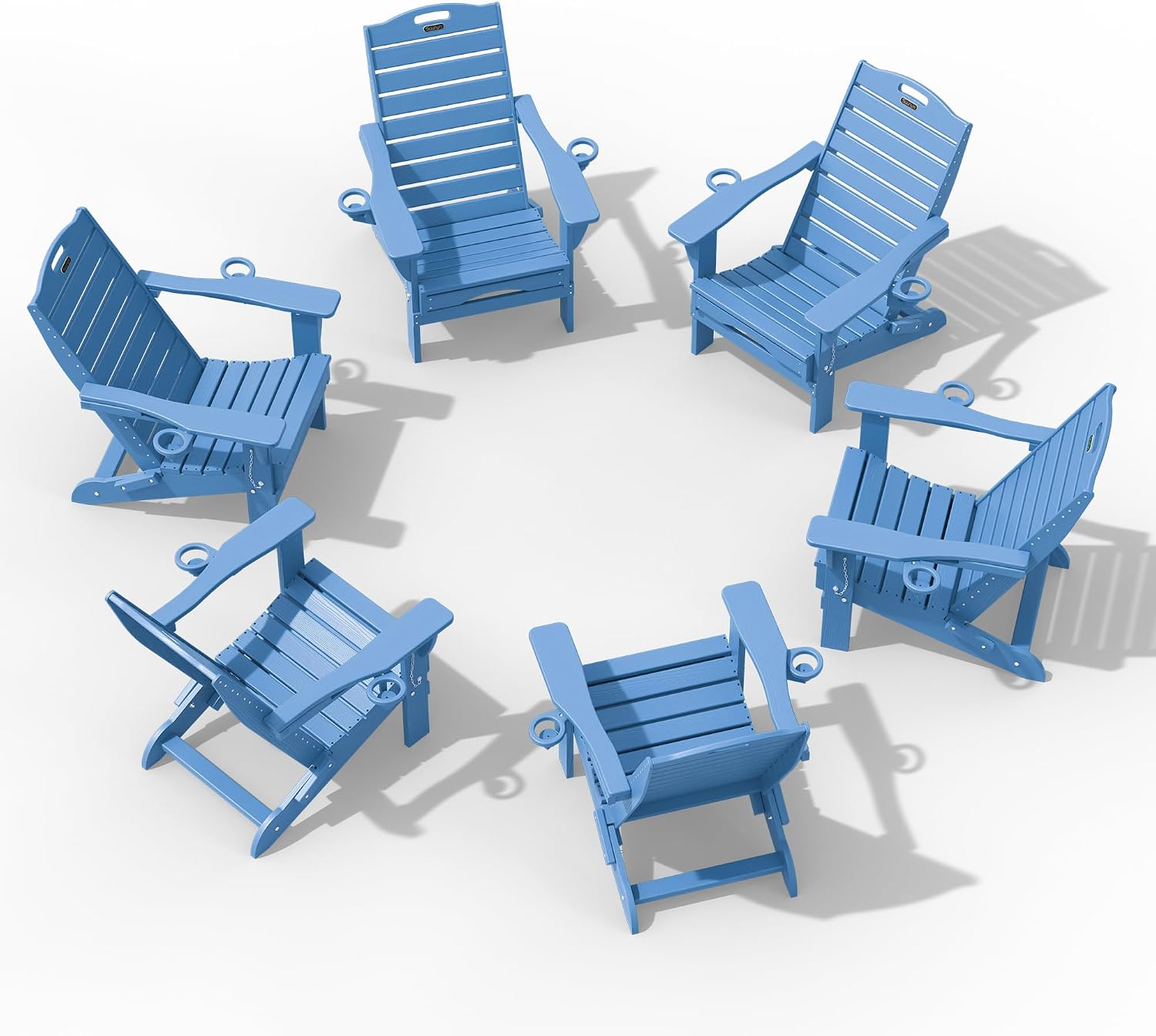 Adjustable Adirondack Chair, Outdoor Fire Pit Chair, Navy Blue - Image 20