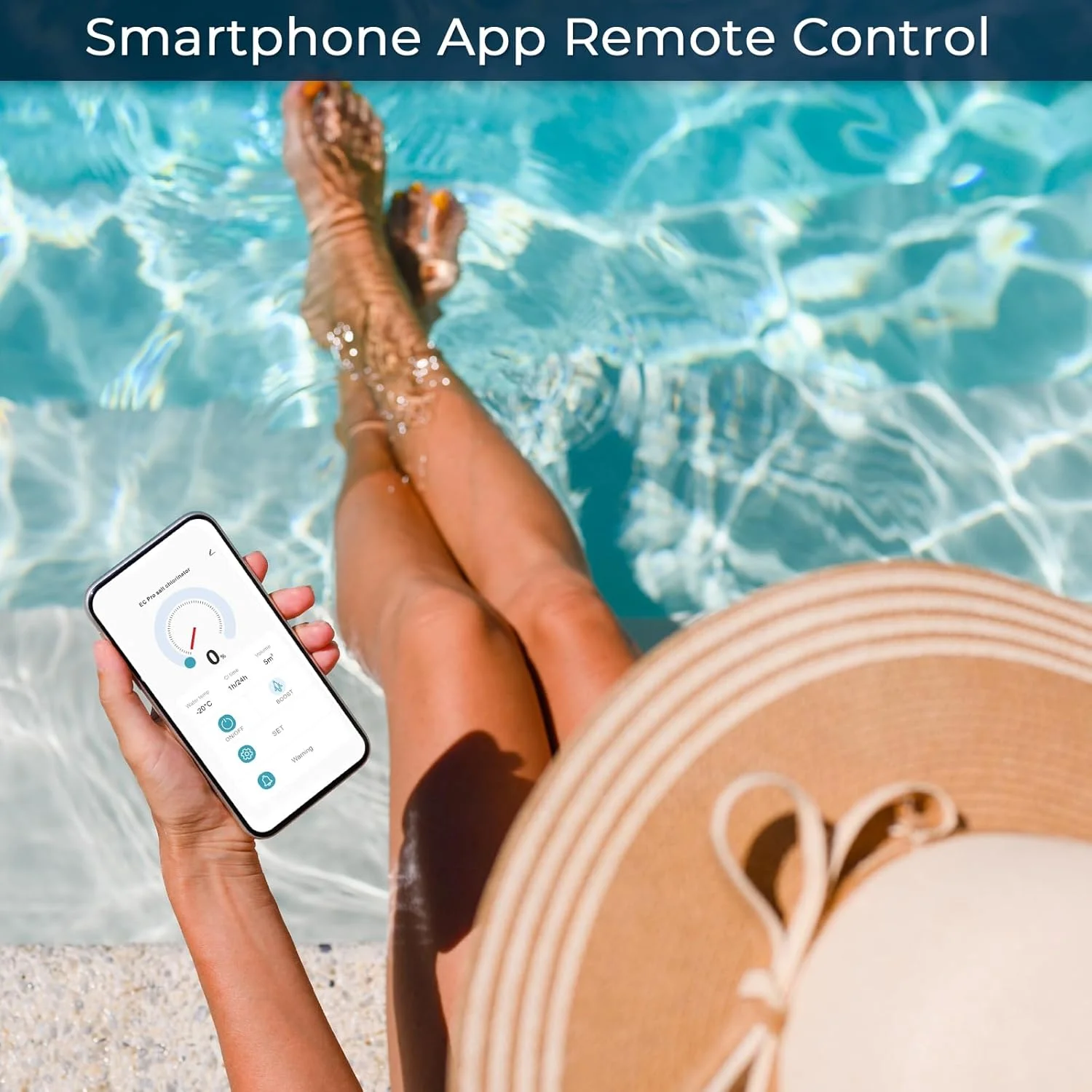 Rinoson Smart Saltwater Pool Chlorinator System Up to 18,000 Gallons Pool, Warranty-App Remote Control & Titanium Plate Self-Cleaning WiFi Salt Chlorine Generator for Pools - Image 11