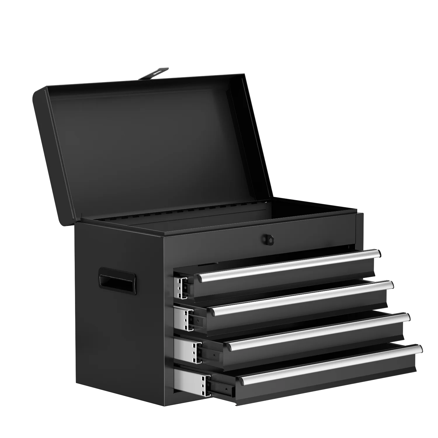 Gewna 5 Drawers Rolling Garage Tool Chest with Locking System,Metal Storage Cart with Side Cabinet,Protective Liner & Tool Rack for Garage Workshop - Image 4