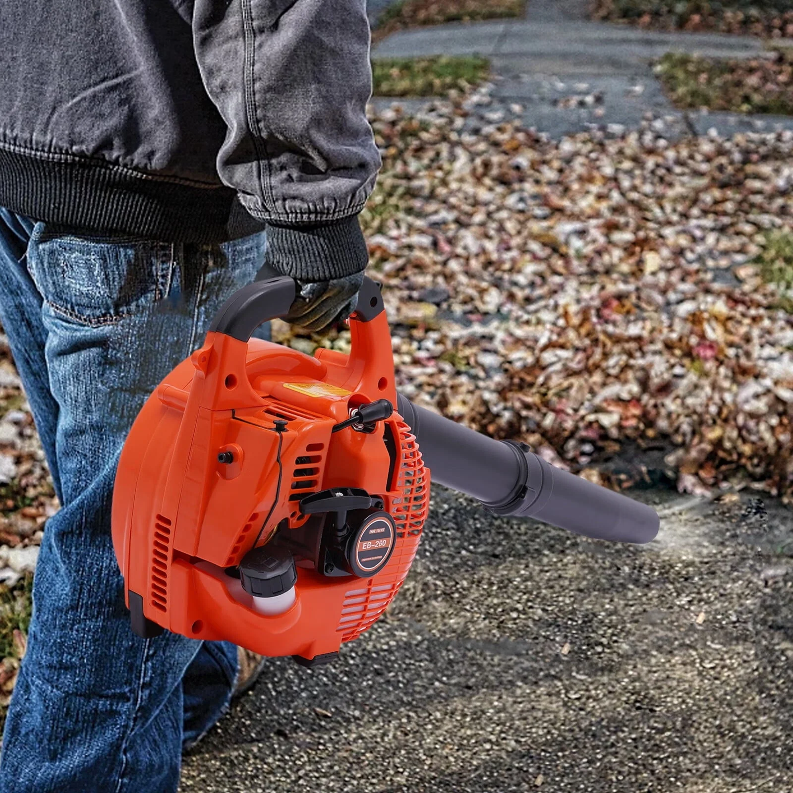 Aiqidi Gas Leaf Blower for Yard, 25.4CC 2-Stroke Gas Powered Leaf Blower Commercial Handheld Grass Lawn Garden Dust Blowing Cleaning Tool 7500Rpm - Image 2
