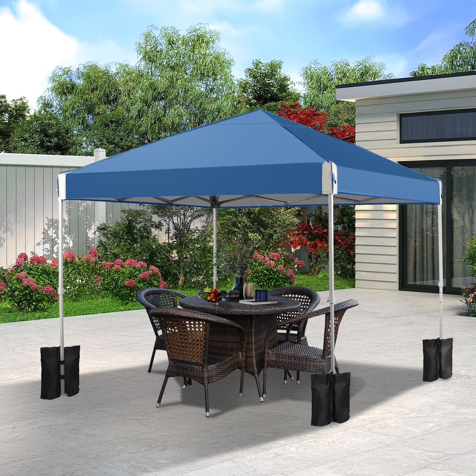 XiHuaZhaoChen Canopy Tent Easy Set-up Outdoor Patio Canopy Adjustable Straight Leg Heights Instant Shelter with Wheeled Bag,Gray,10' x 10' - Image 18