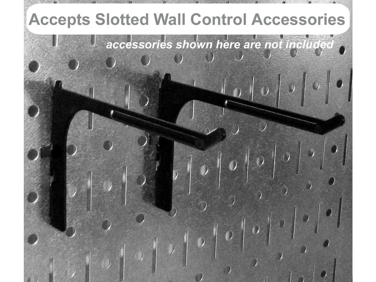 Wall Control Kitchen Pegboard Organizer Pots and Pans Pegboard Pack Storage and Organization Kit with Gray Pegboard and White Accessories - Image 4