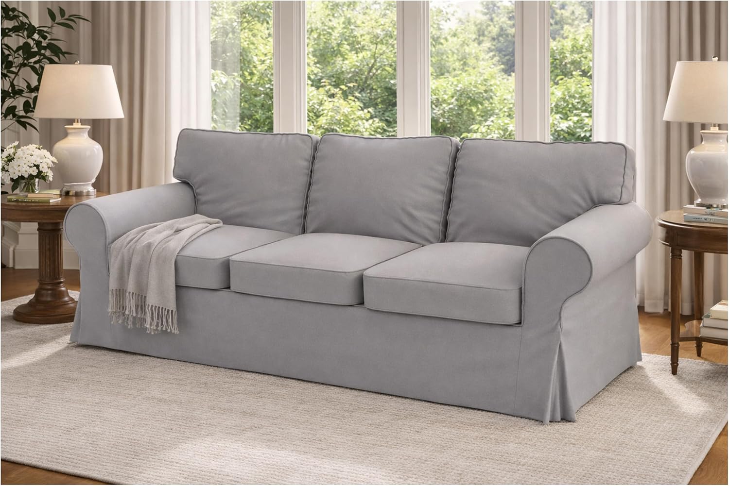 Heavy Cotton Ektorp Sofa Cover, Compatible with IKEA Ektorp 3 Seat Slipcover - Image 9