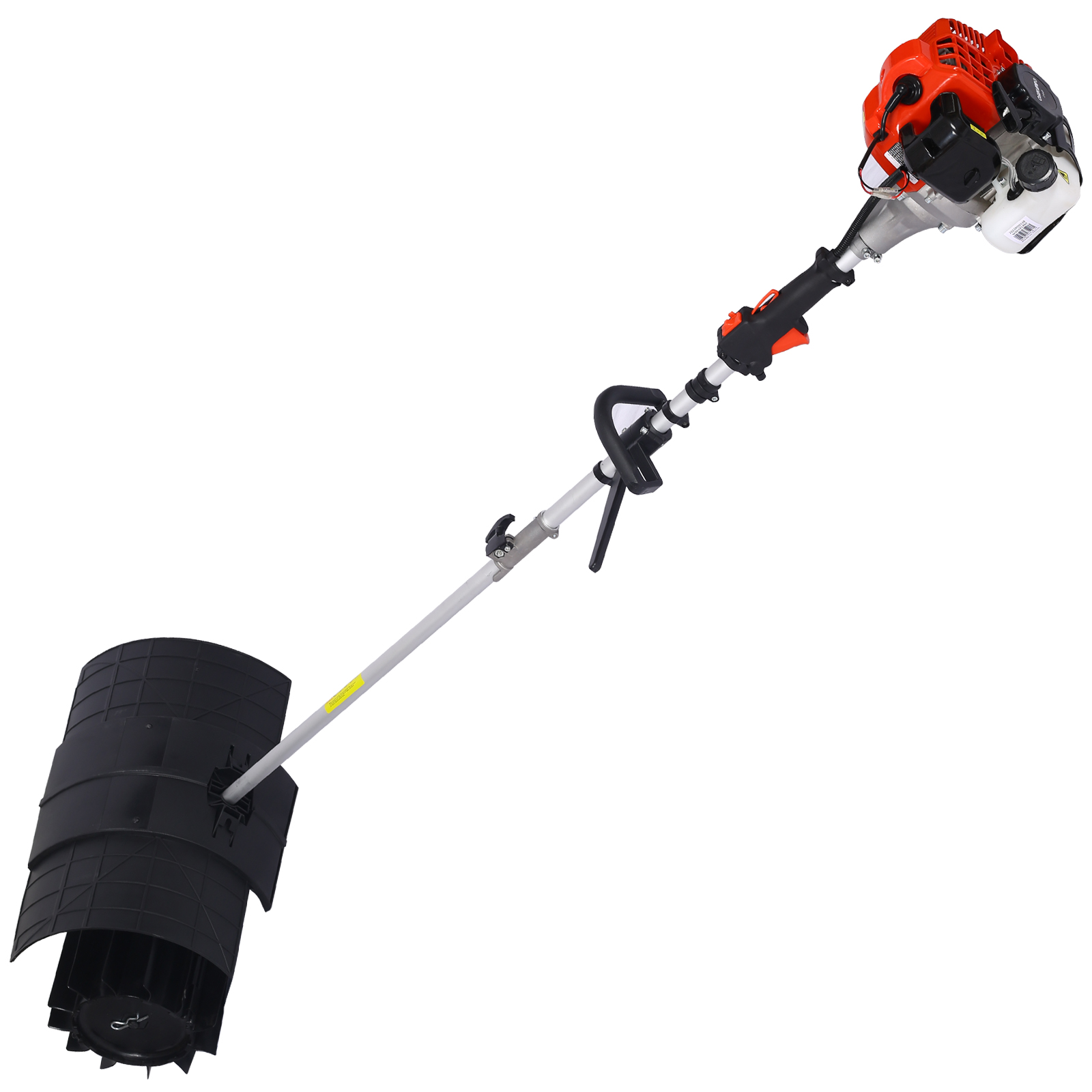 Hand Held Power Broom Sweeper Snow Sweeper GASOLINE Walk Behind Power Shovel Snow Cleaner Outdoor Walk Behind Sweeper, for Dirt Grass Leaves Lawn Debris Artificial Turf & Light Snow Cleaning - Image 12