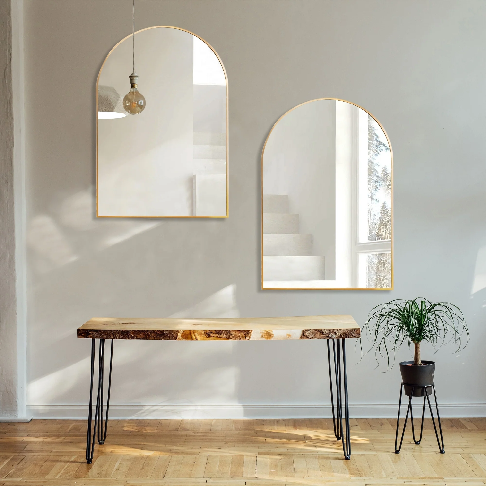 2 Pack 36x24 Inch Arched Bathroom Vanity Mirrors, Wall Mounted Decorative Mirrors for Bathroom and Bedroom - Image 29