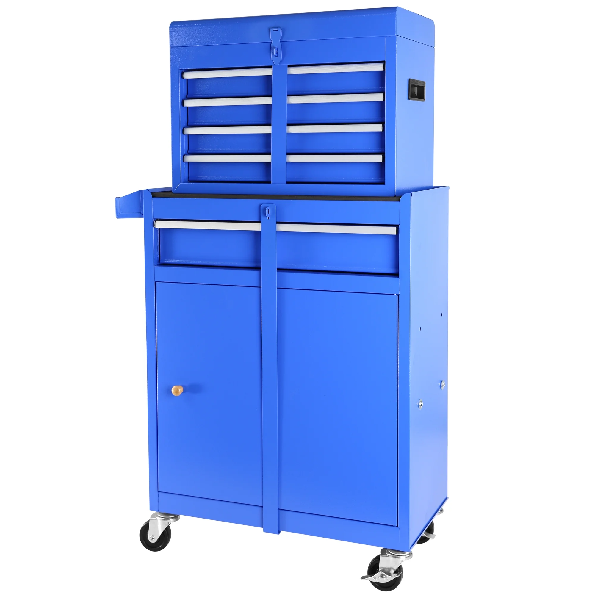 DUOSONG 5-Drawer Rolling Tool Chest, High Capacity Tool Storage Cabinet W/Lockable Wheels, Adjustable Shelf & Anti-Slip Liner, Detachable Tool Box Organizer, Rolling Tool Cabinet Blue Steel Tools & - Image 9