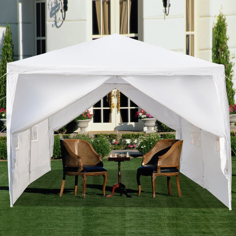 10'x20' Outdoor Party Tent with 6 Removable Sidewalls, Waterproof Canopy Patio Wedding Gazebo, White - Image 20
