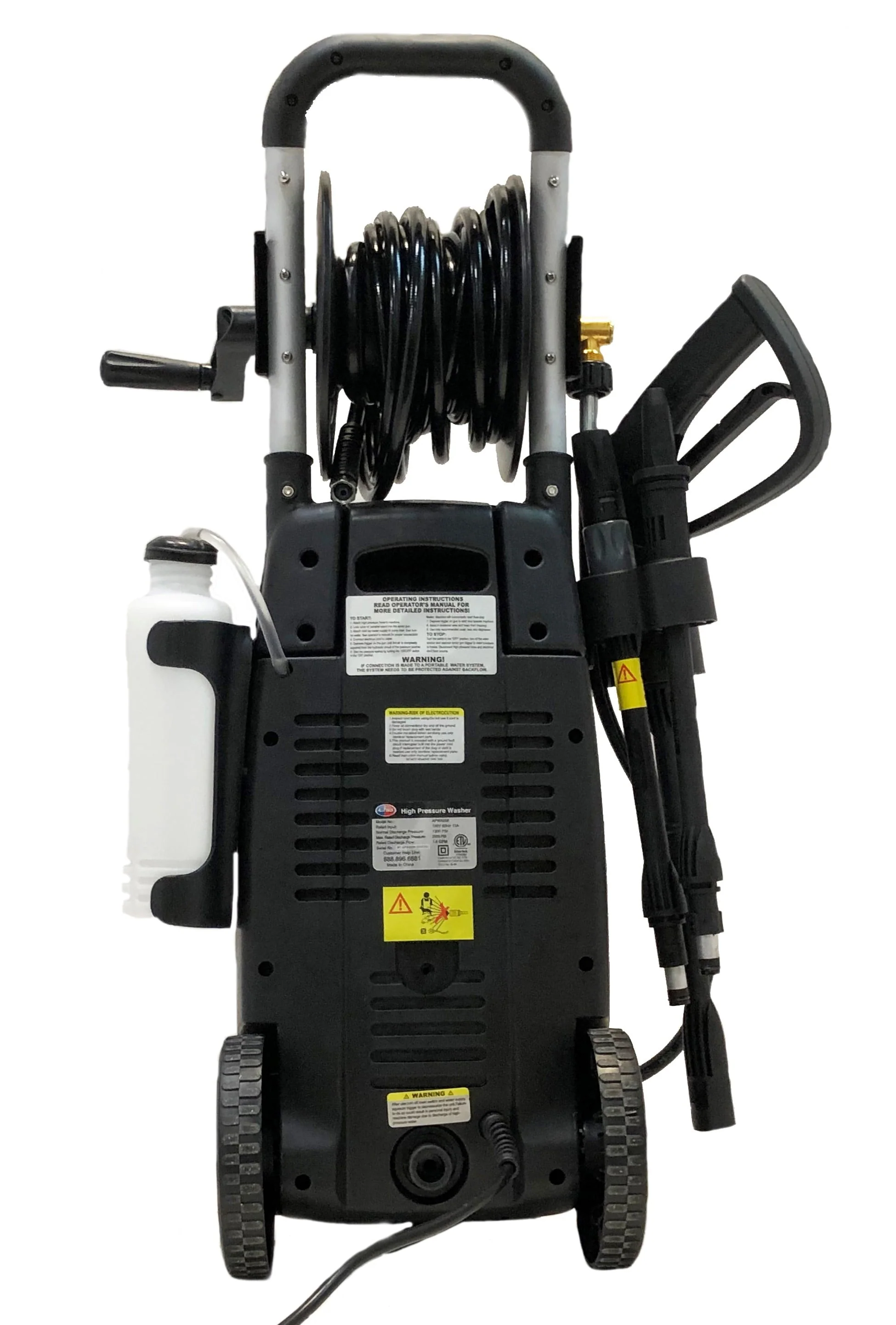 All Power 2000 PSI 1.6 GPM Electric Pressure Washer With Hose Reel for Buildings, Walkway, Vehicles and Outdoor Cleaning, Red, APW5006R - Image 4