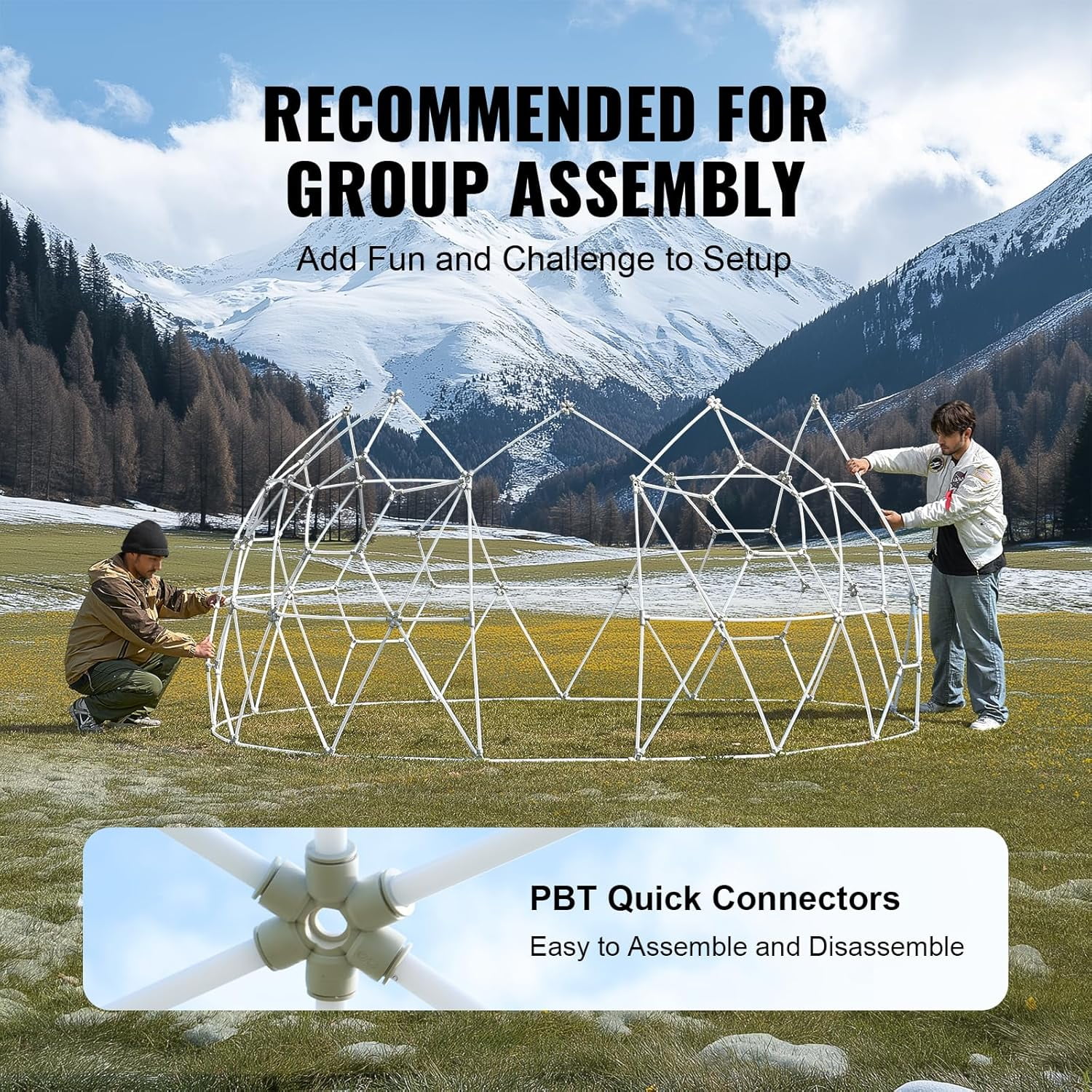 Garden Dome Tent House, Upgraded Garden Tent with PVC Transparent Cover and Window, Waterproof Outdoor Geodesic Dome Camping Shelter for Patio - Image 7