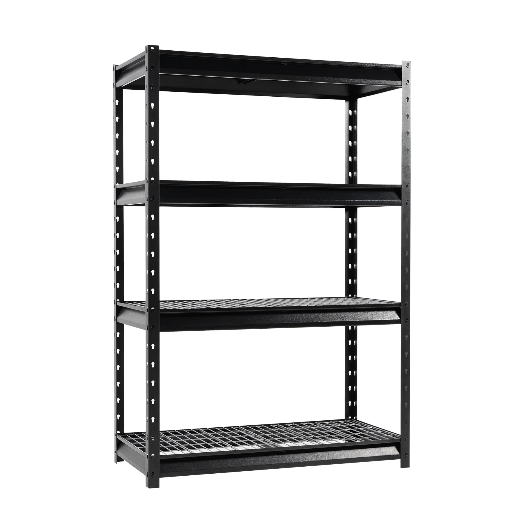 Shuntong The Atlas 12000LBS Garage Storage Shelves, 48"W Heavy Duty Metal Industrial Shelves, 4 Tier Adjustable Storage Rack for Warehouse Shop Basement,48"W x 24"D x 72"H, Black - Image 8