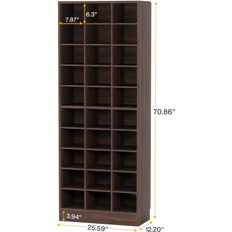 10-Tier Tall Shoe Cabinet, 30-Pair White Wood Shoe Storage Rack for Entryway and Closet - Image 30