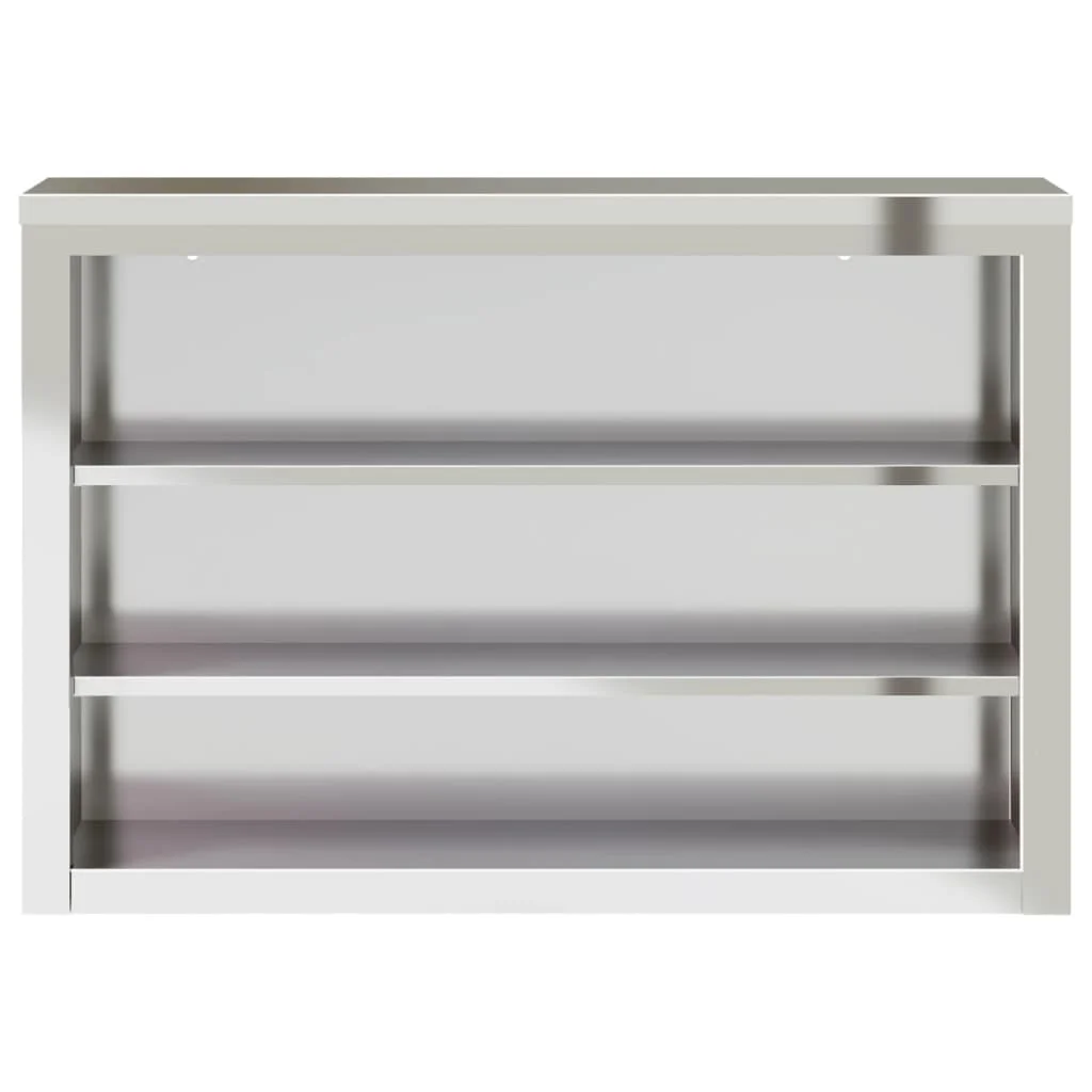 vidaXL Kitchen Wall Cabinet with Shelf Storage Restaurant Stainless Steel - Image 11