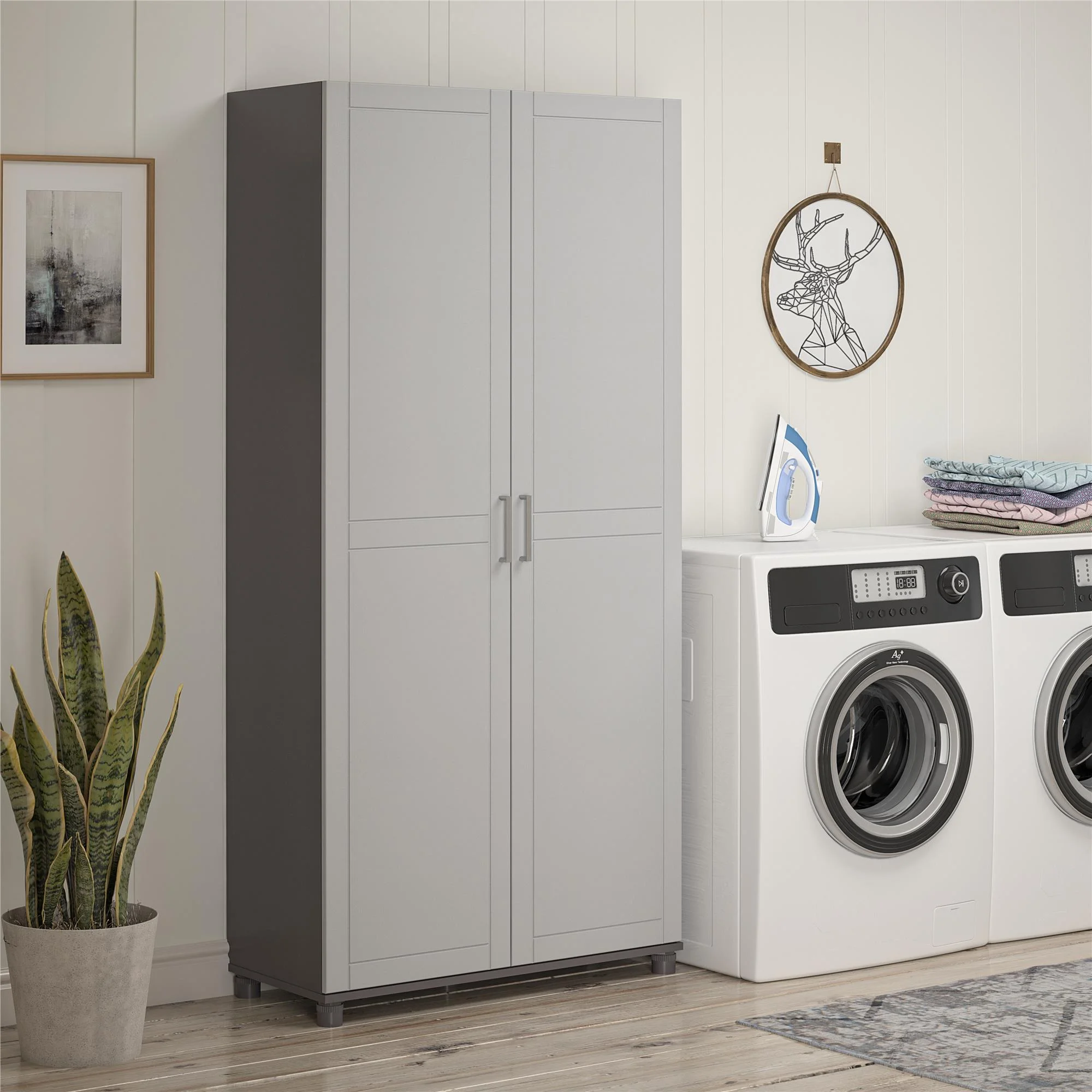Callahan 36" Utility Storage Cabinet, Black - Image 29