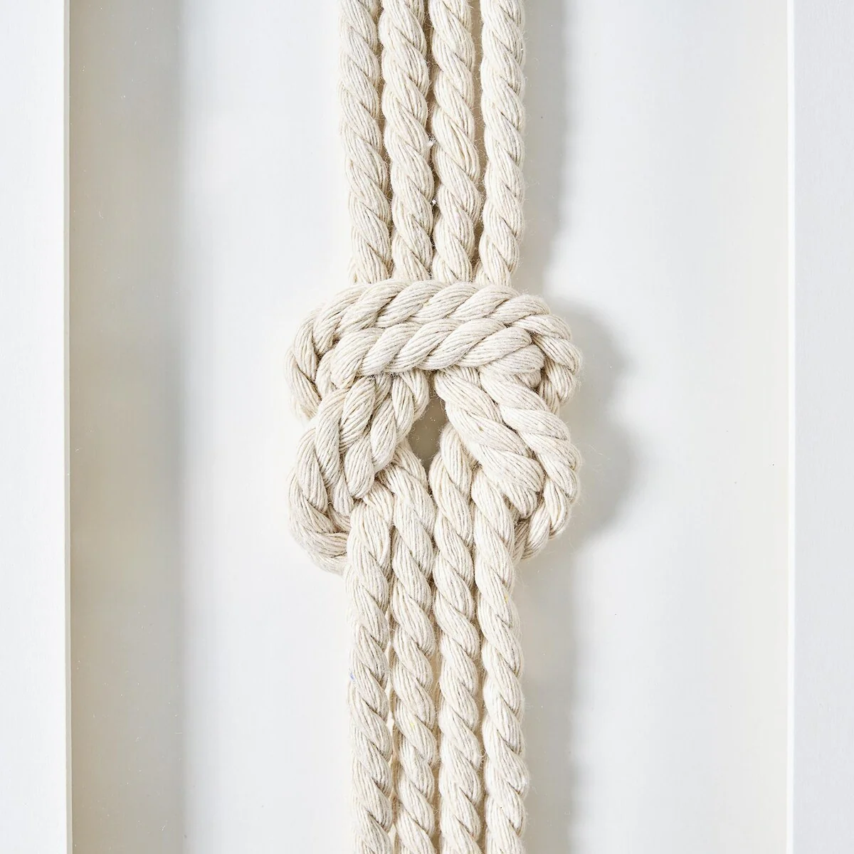 3-Piece Framed Nautical Knots Wall Decor Set, Natural Finish Coastal Wall Art - Image 6