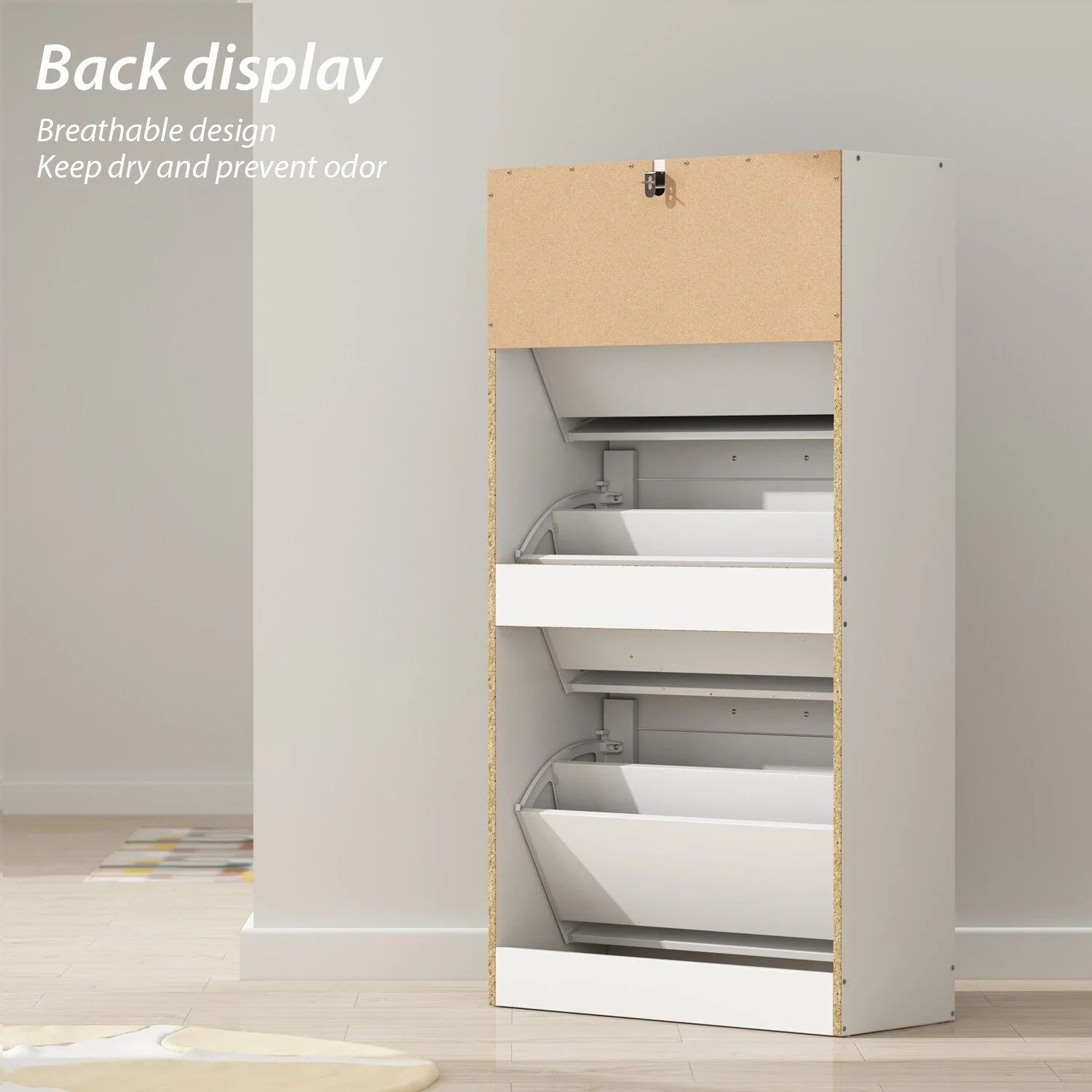 Modern Shoe Storage Cabinet for Entryway and Hallway, Space-Saving Shoe Organizer - Image 27
