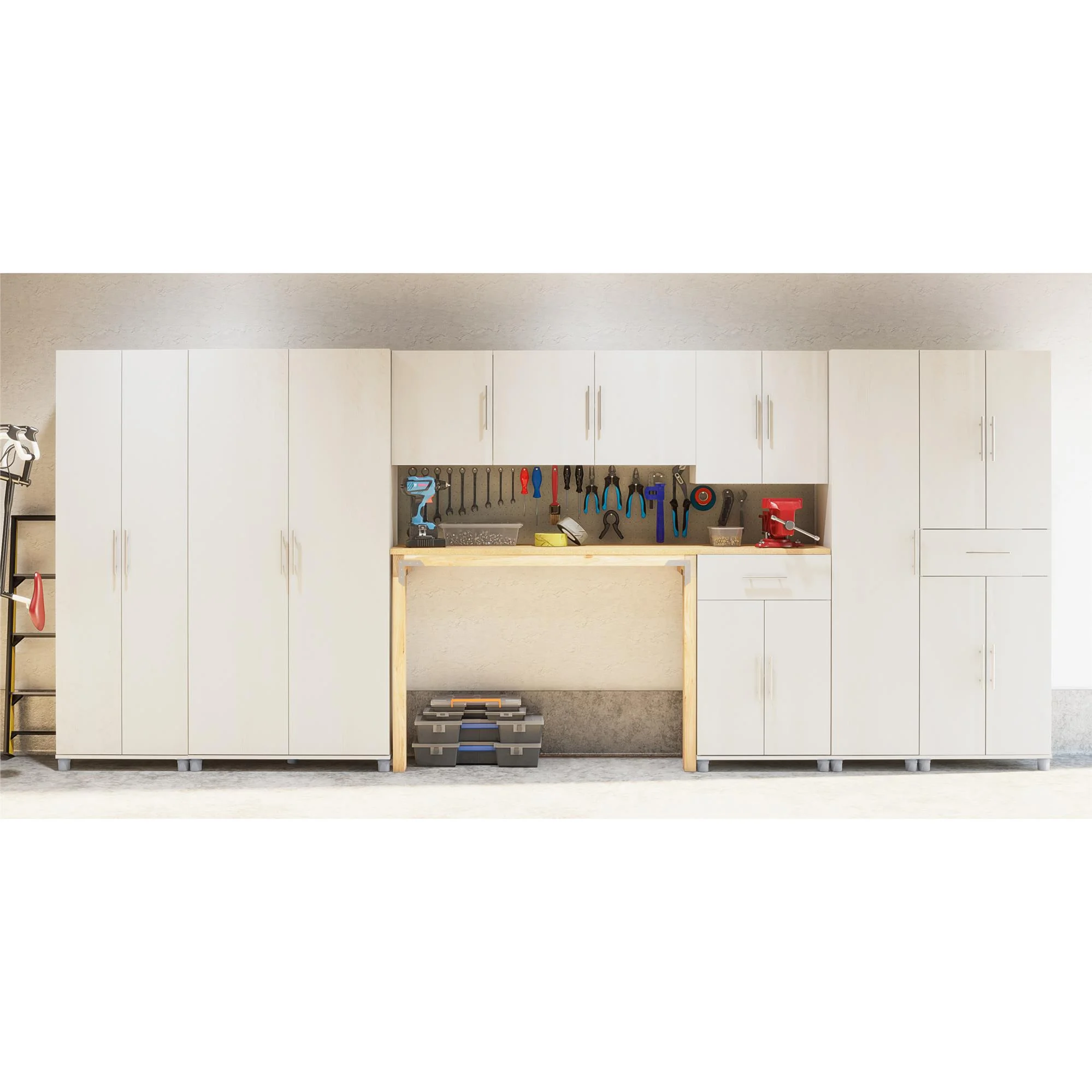 Camberly 24" Utility Storage Cabinet, Ivory Oak - Image 10