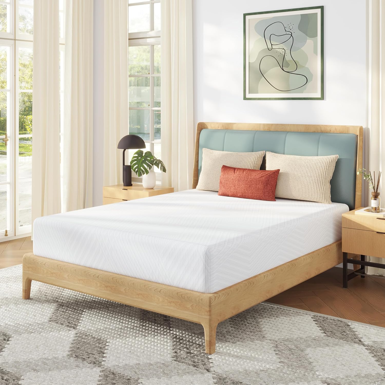 8 Inch Twin Mattress for Kids Green Tea Memory Foam Medium Firm - Image 5